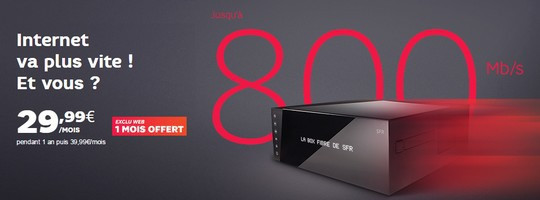 jusqu'à 800 Mbit/s avec la box fibre Power+ de SFR