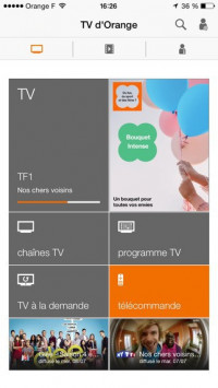 Télécommande virtuelle sur l'application TV d'Orange