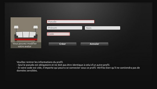 Les différents membres d'une meme famille peuvent se connecter avec un profil personnalisé sur la Freebox