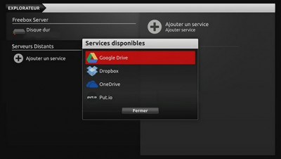 Google Drive, Dropbox et OneDrive connectés à la Freebox