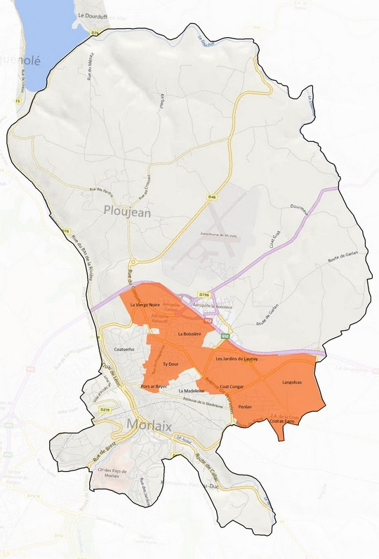 Les premiers quartiers fibrés par Orange à Morlaix en 2015