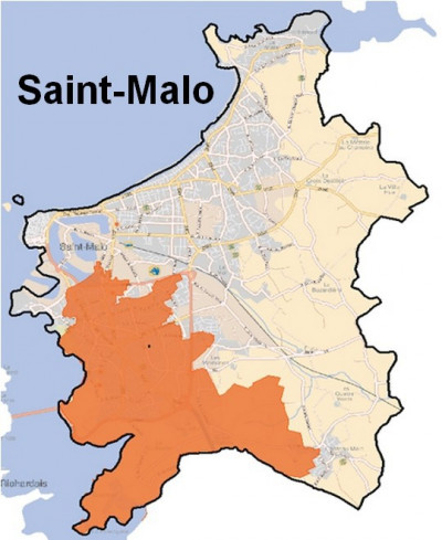 Carte de couverture de la fibre d'Orange à Saint Malo