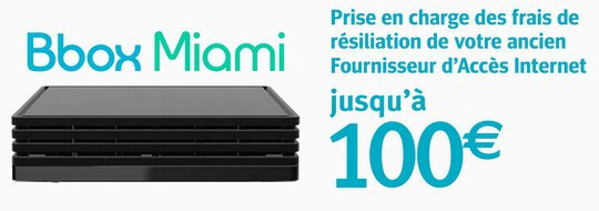 100€ remboursés sur les frais de résiliation