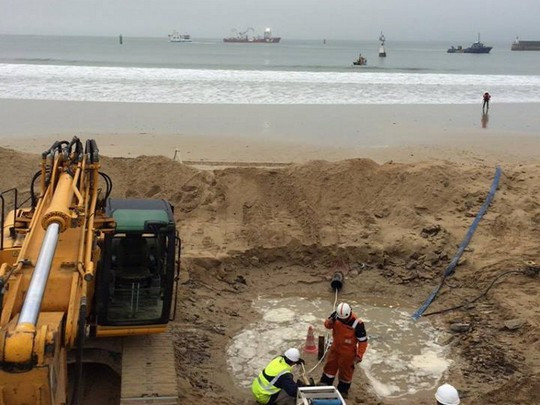 Arrivée de la fibre sur la plage de Quiberon