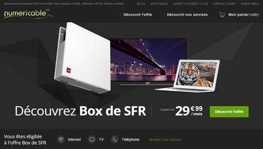 Numericable propose la Box de SFR en ADSL