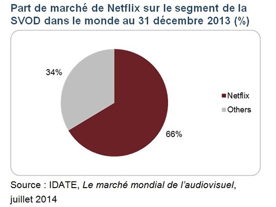 Etude IDATE, Netflix dans le monde