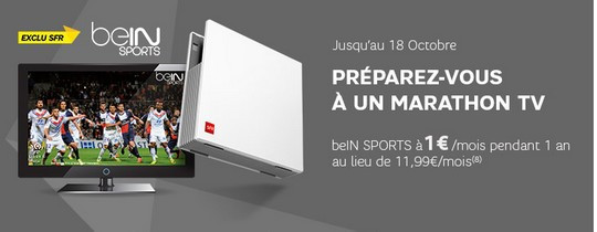 Bein Sports à 1€ chez SFR