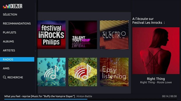 les playlists et les 30 millions de titres du catalogue Deezer sur la Freebox