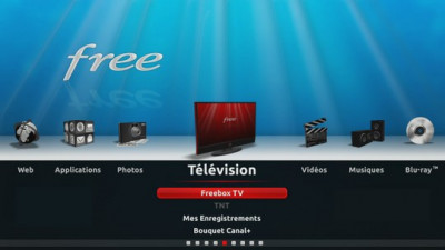 Interface de la Freebox TV