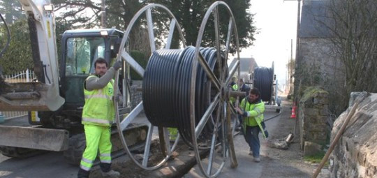 Fibre optique tirée dans la Manche