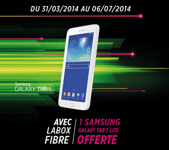 Tablette Samsung offerte avec LaBox