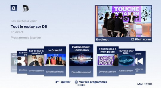 D8 Replay enrichit l'offre de TV à la demande de Videofutur