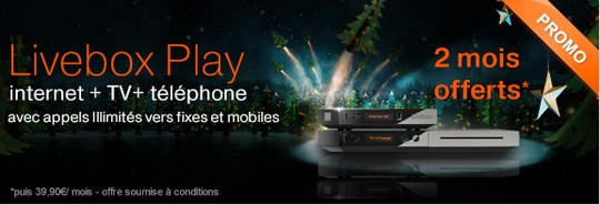 2 mois gratuits sur les offres Orange Livebox Play