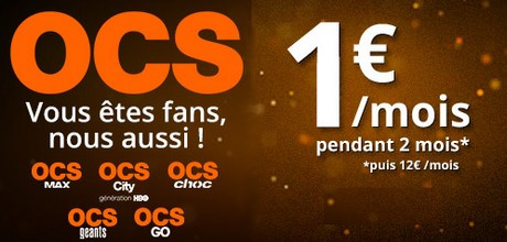 OCS à 1€par mois chez Numericable