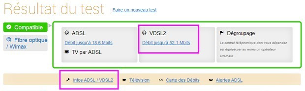 test d'éligibilité Ariase avec OVH/VDSL2