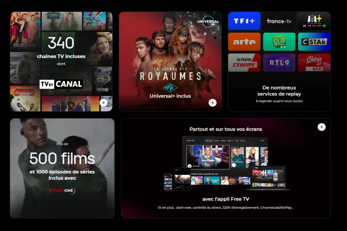 services TV freebox UItra