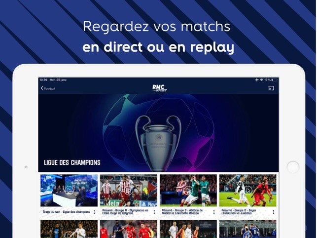 L'application RMC Sport permet de regarder les programmes sur smartphone, tablette et smart TV.