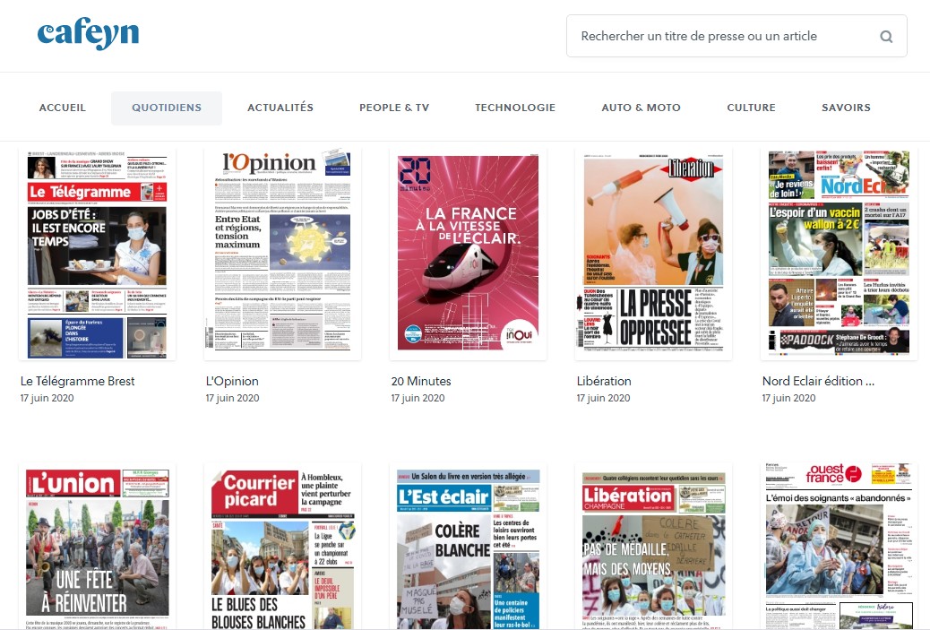 Cafeyn Le Kiosque De Presse En Ligne